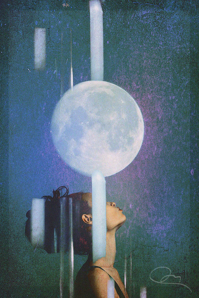 Fine Art Photography , conceptual photography, surreal art, self portrait, photographer, freiburg, artistic photography, editing, moon